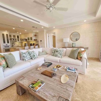 crane residences 3 bedroom living room penthouse